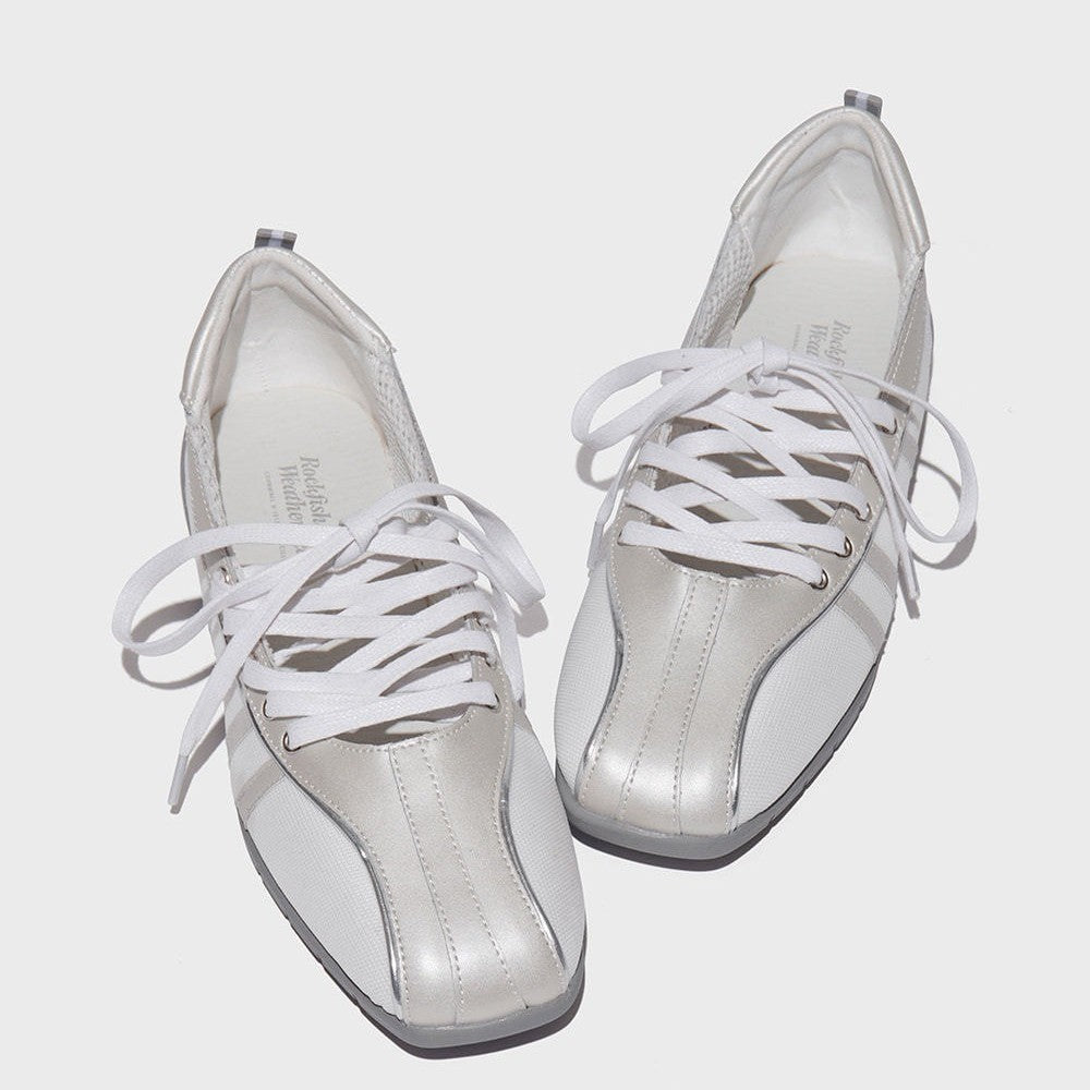 Sarah Express Square Toe Ballet Flats With Ankle Straps