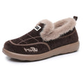 Sarah Express Women's Non-Slip Cotton Slip-On Flats Dark Coffee Color