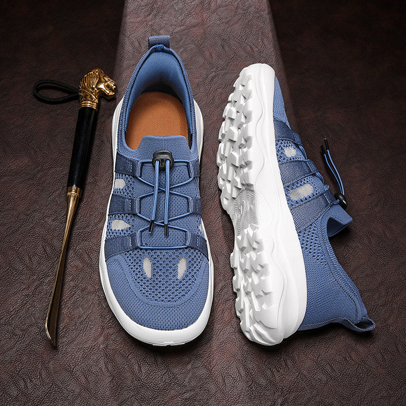 Sarah Express Men's Breathable Mesh Low-Top Sneakers