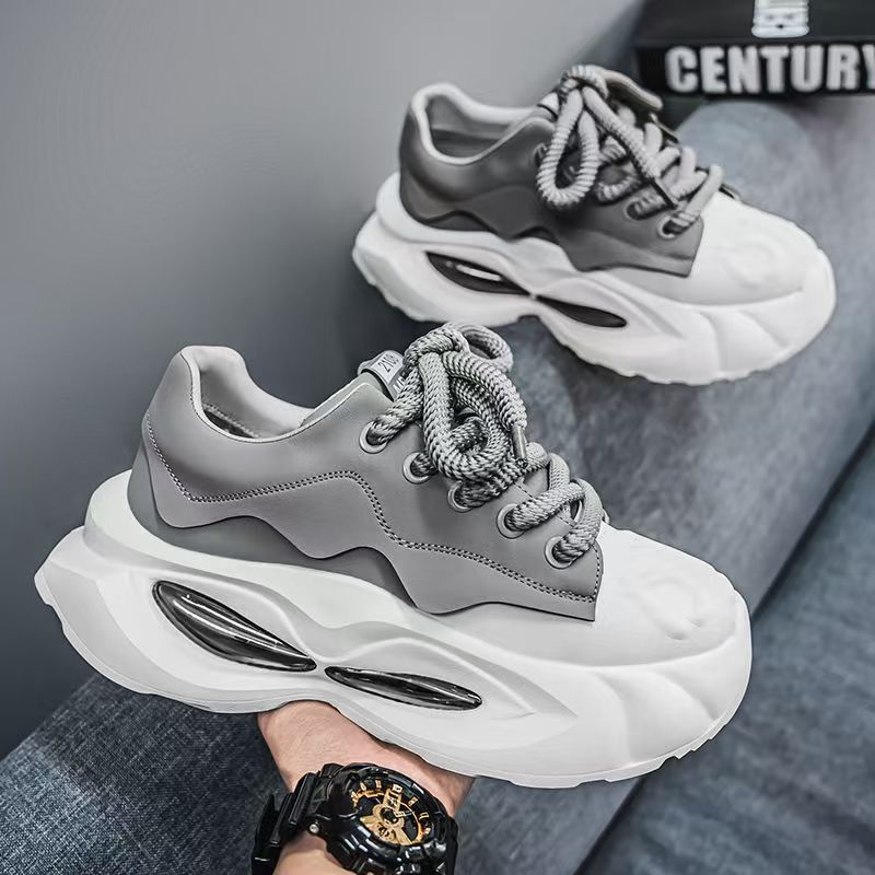 Sarah Express Men's Breathable Mesh Platform Casual Sneakers