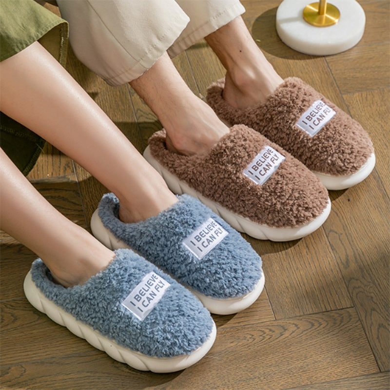 Sarah Express Unisex Warm Plush Faux Fur Slippers