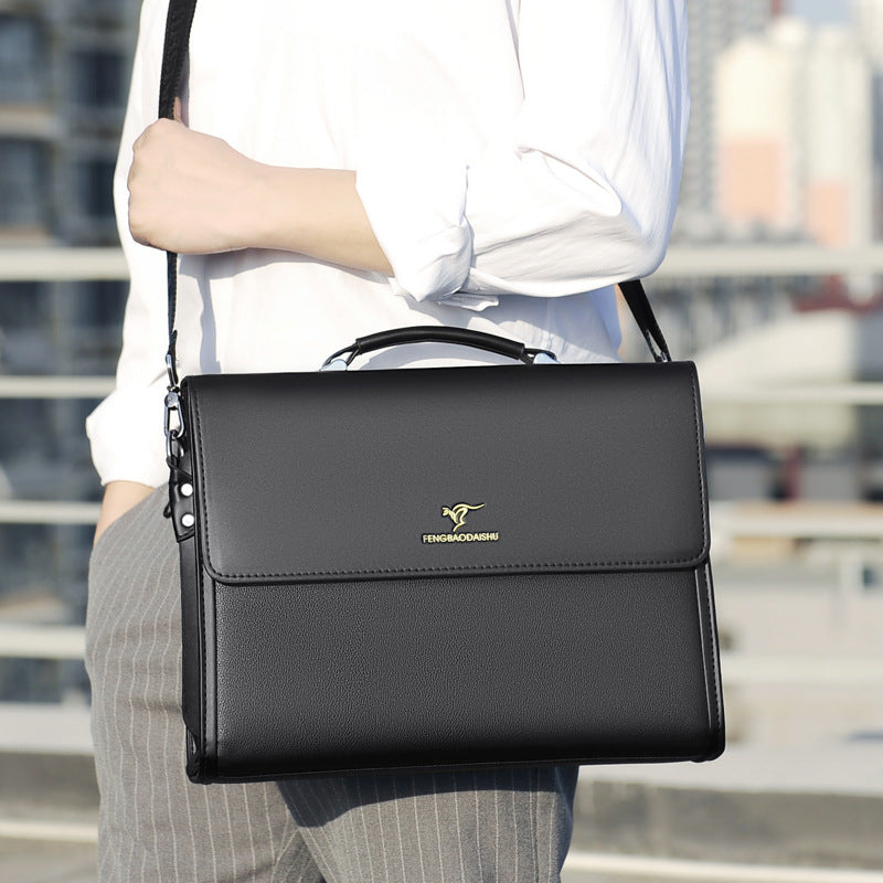 Sarah Express Professional Horizontal Leather Business Briefcase