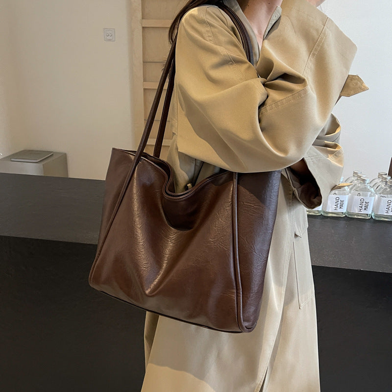 Sarah Express Soft Leather Shoulder Bag Commuter Tote