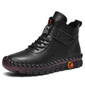 Sarah Express Women's Waterproof Platform Winter Ankle Boots Black Cotton