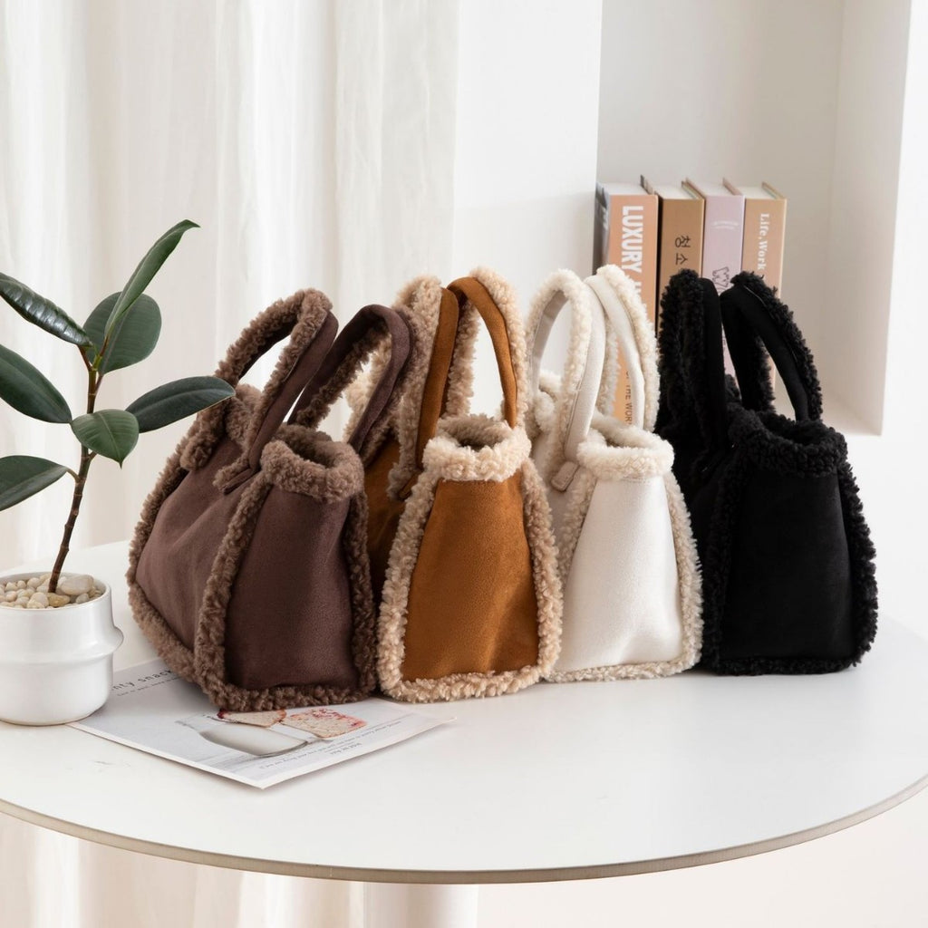 Sarah Express Plush Crossbody Tote Bag