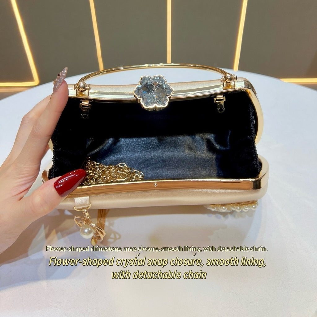 Sarah Express Pearl Embellished Tassel Evening Handbag
