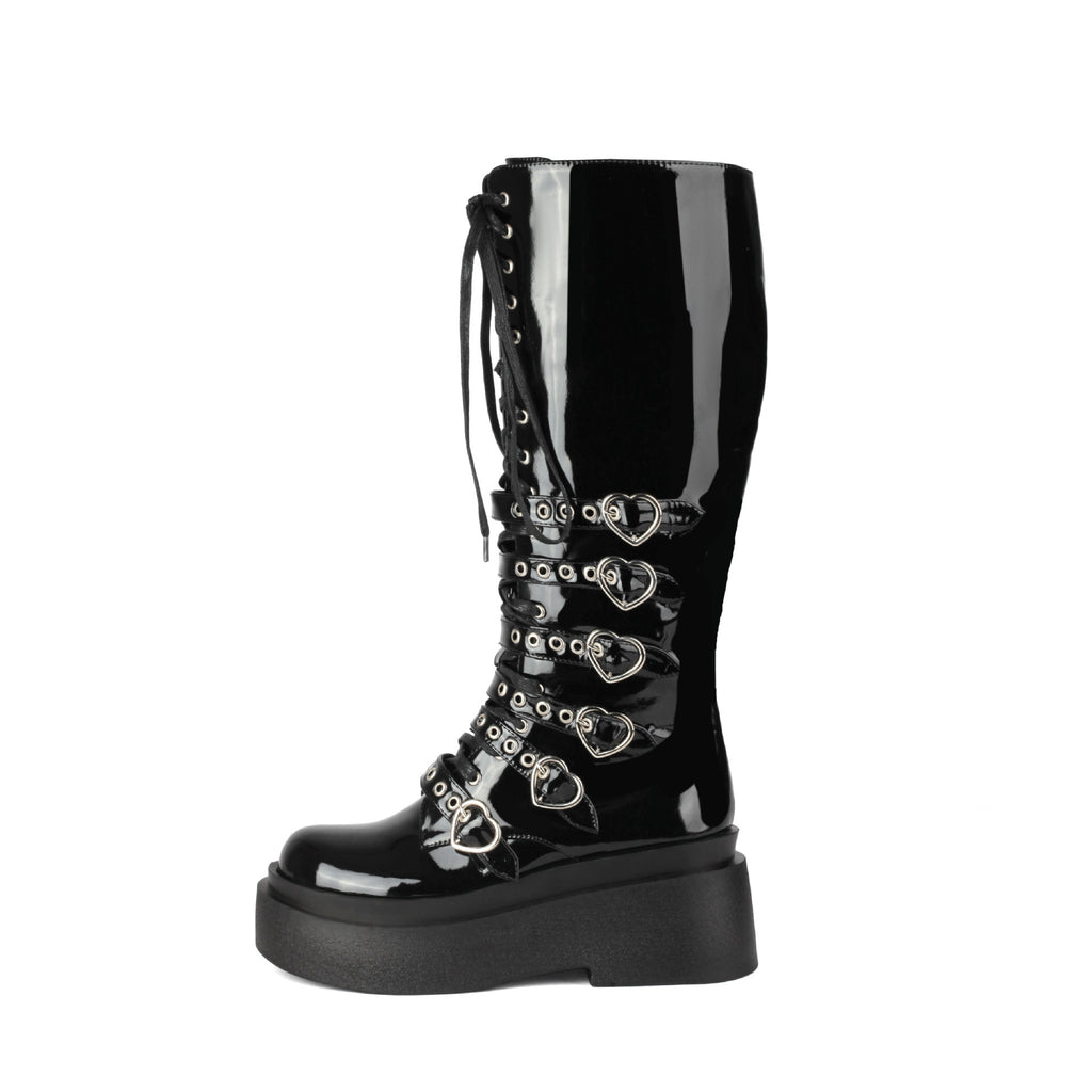 Sarah Express Chunky Platform Over-the-Knee Punk Boots