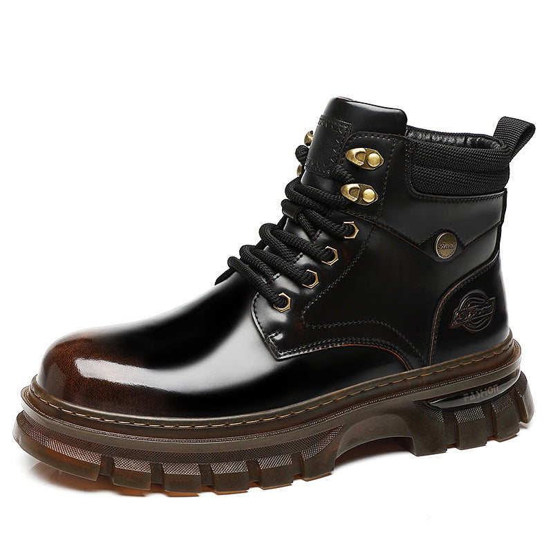 Sarah Express Men's Fleece-Lined British Platform Boots