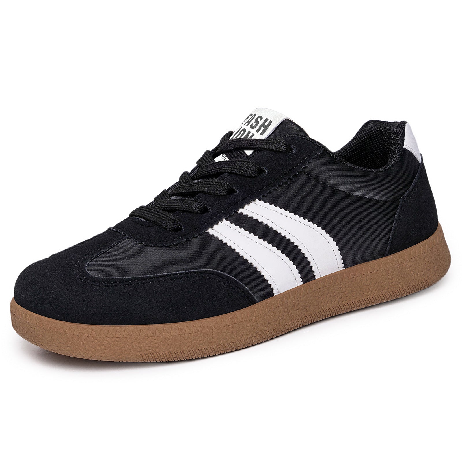 Sarah Express Color-Block Lace-Up Everyday Sneakers Black