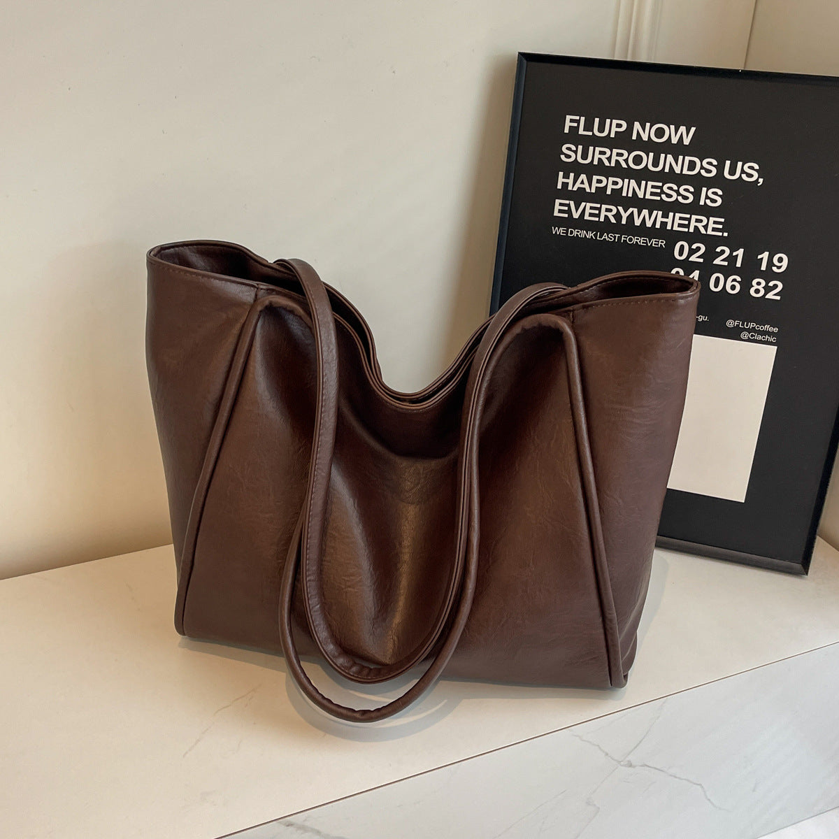 Sarah Express Soft Leather Shoulder Bag Commuter Tote