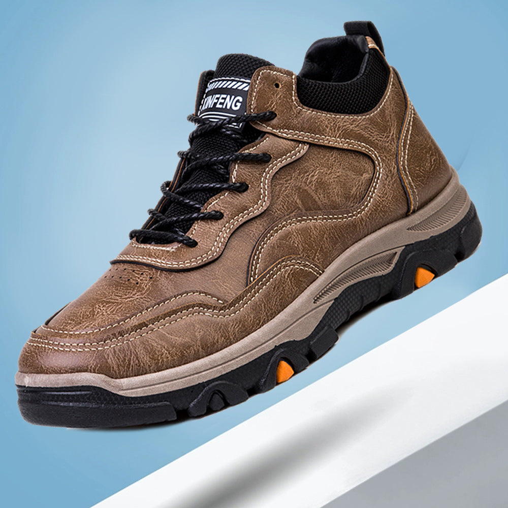 Sarah Express Men's Breathable Warm Outdoor Ankle Boots Light brown single
