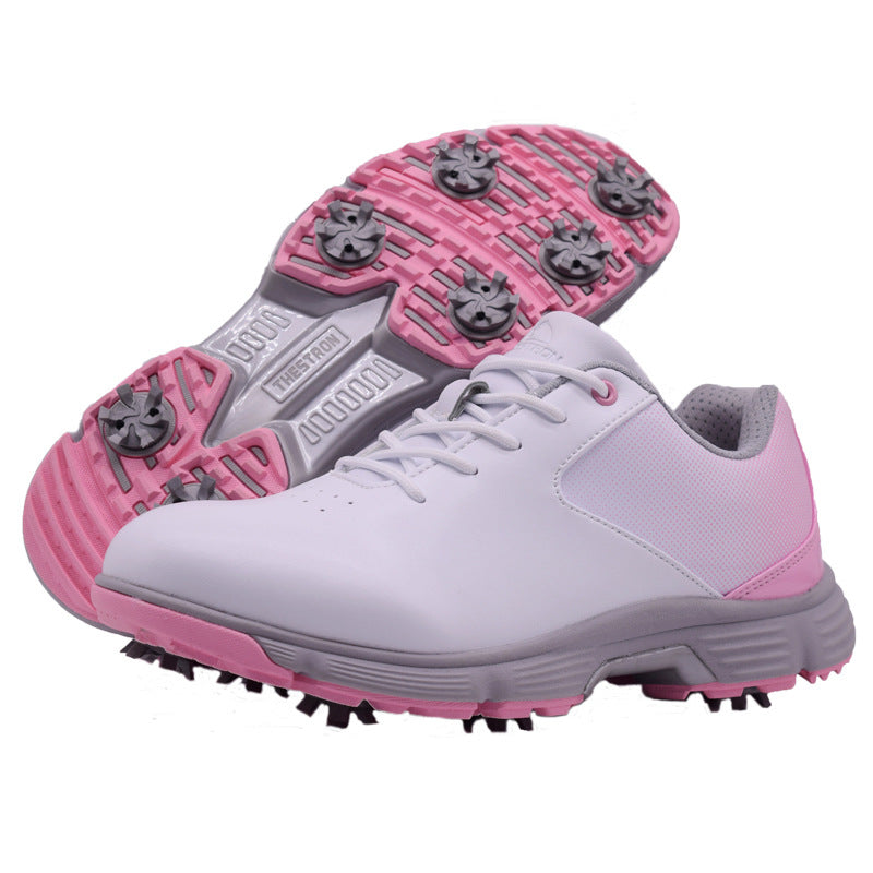 Sarah Express Women's Waterproof Microfiber Golf Sneakers White