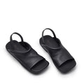 Sarah Express Women's Square Toe Roman Flat Sandals Black