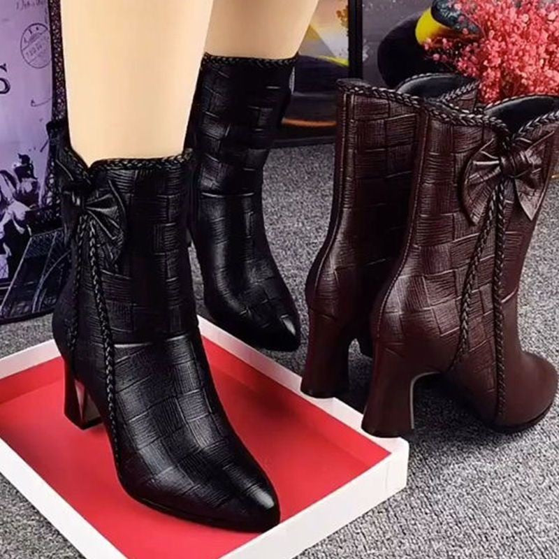 Sarah Express Velvet Lined Mid Calf Boots