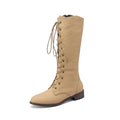 Sarah Express Women's Denim Mid-Calf Rider Boots Yellow