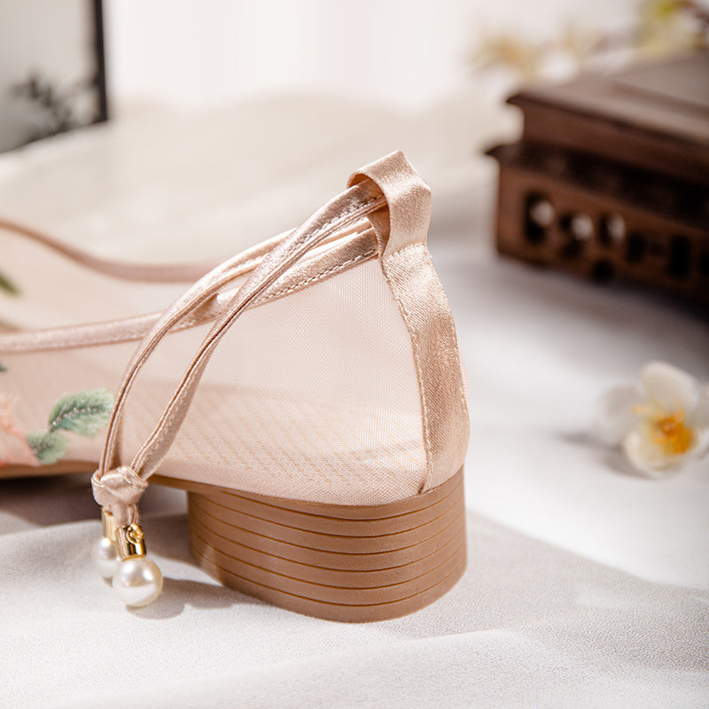 Sarah Express Embroidered Mesh Flat Loafers