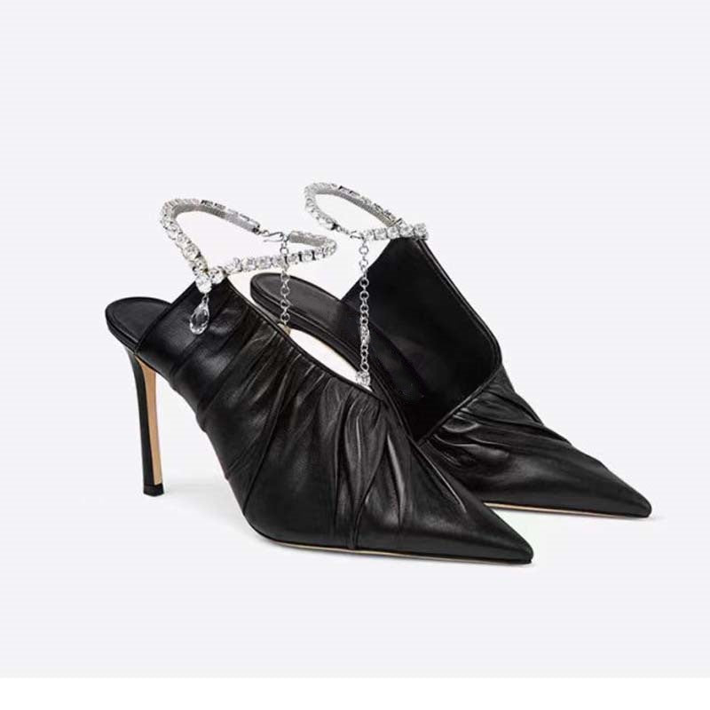 Sarah Express Pointed Toe Rhinestone Embellished High Heels