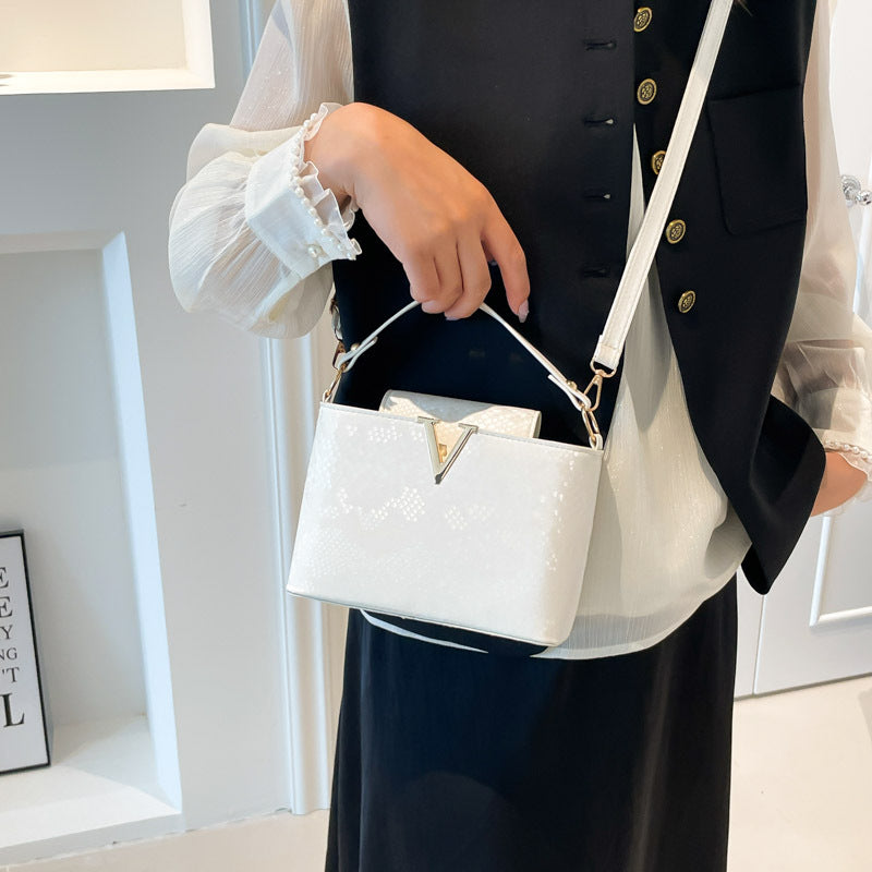 Sarah Express Structured Patchwork PU Leather Crossbody Bag