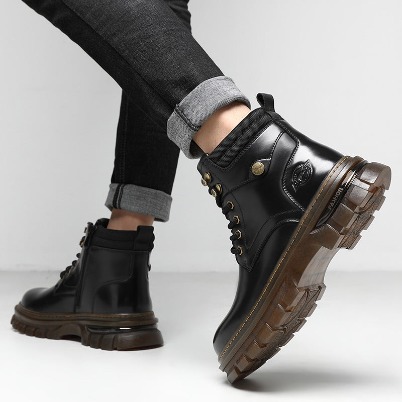 Sarah Express Men's Fleece-Lined British Platform Boots