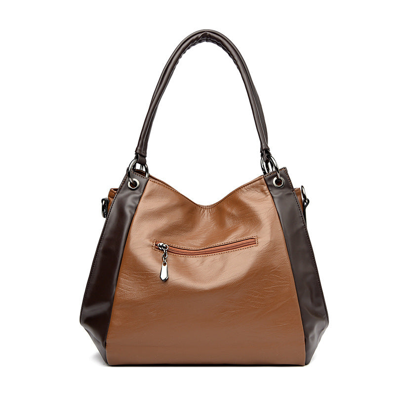 Sarah Express Urban Minimalist Soft Leather Tote Bag