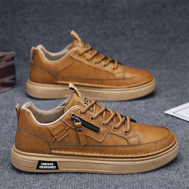 Sarah Express Casual Solid Color Lace Up Sneakers