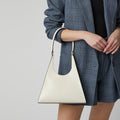 Sarah Express Crocodile Pattern Triangle Shoulder Bag White