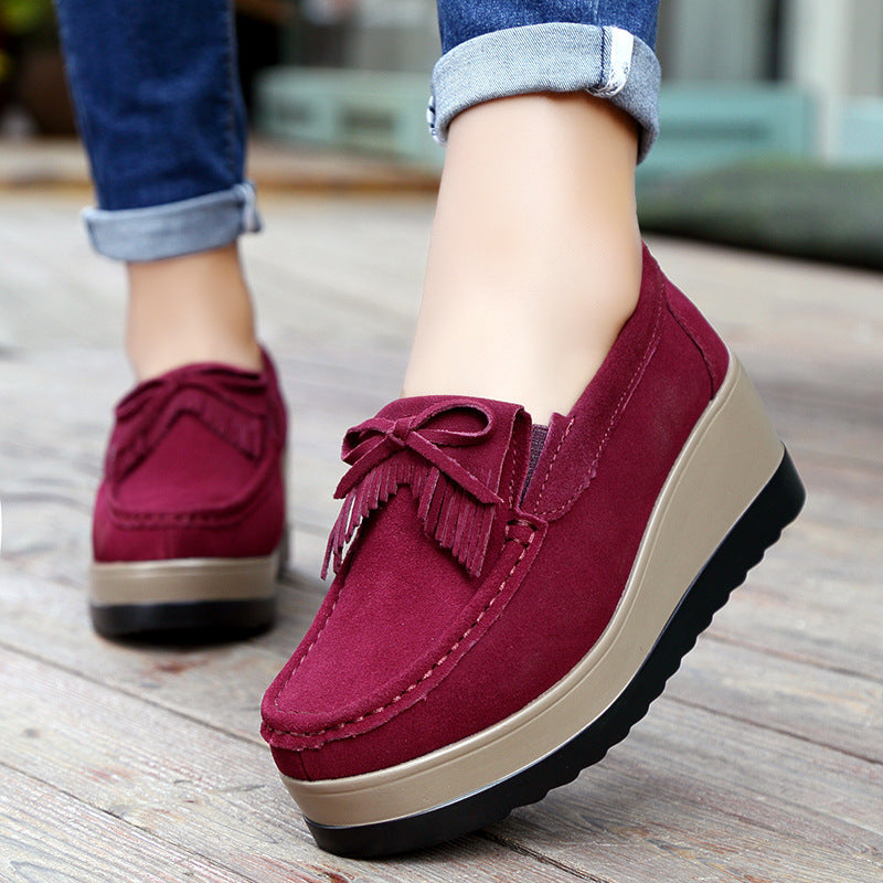 Sarah Express Bow Detail Wedge Slip-On Flats