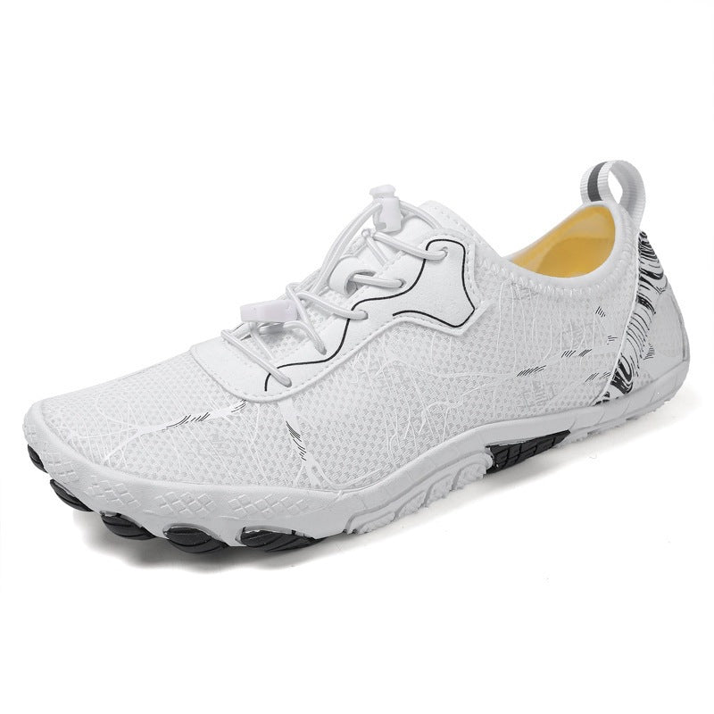Sarah Express Unisex Outdoor Five-Finger Sneakers White And Black