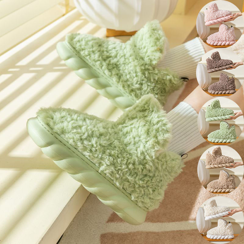 Sarah Express Unisex Waterproof Plush Platform Slippers