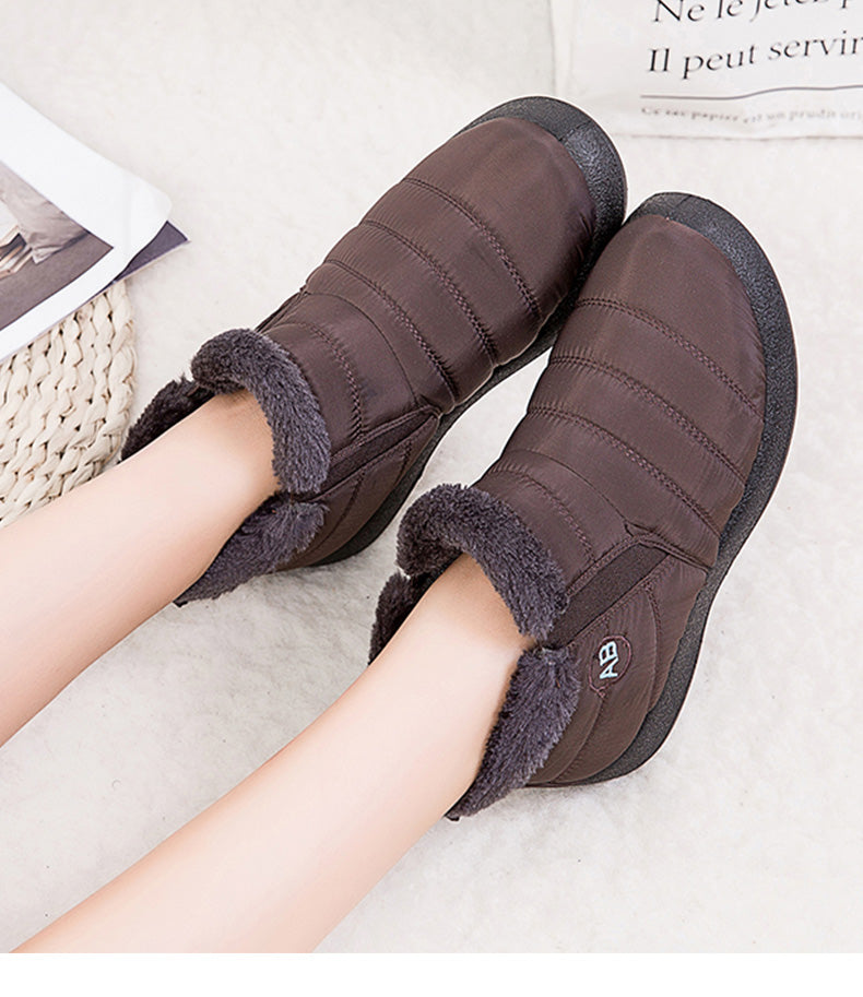 Sarah Express Waterproof Plush Lined Winter Ankle Boots