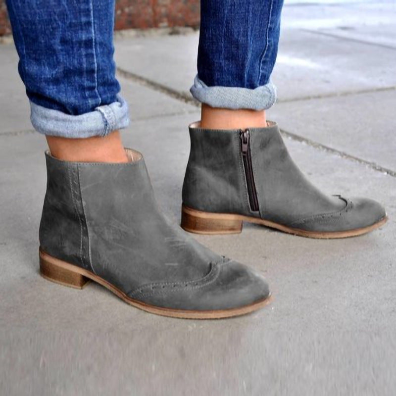 Sarah Express Waterproof Platform Ankle Boots Side Zipper