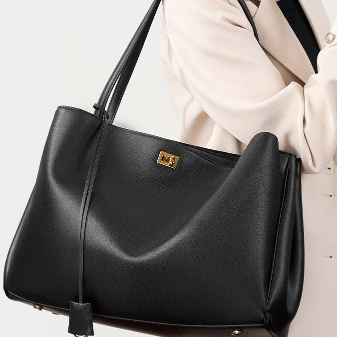 Sarah Express Structured Leather Crossbody Bag with Buckle