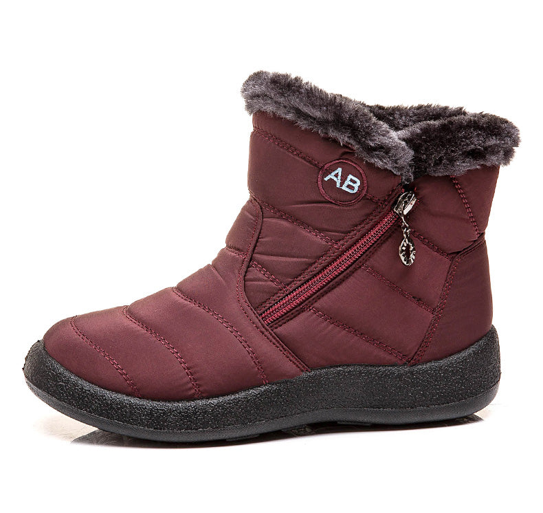 Sarah Express Waterproof Plush Lined Winter Ankle Boots