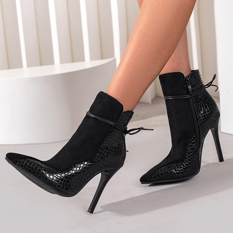 Sarah Express Pointed Toe Stiletto High Heel Boots