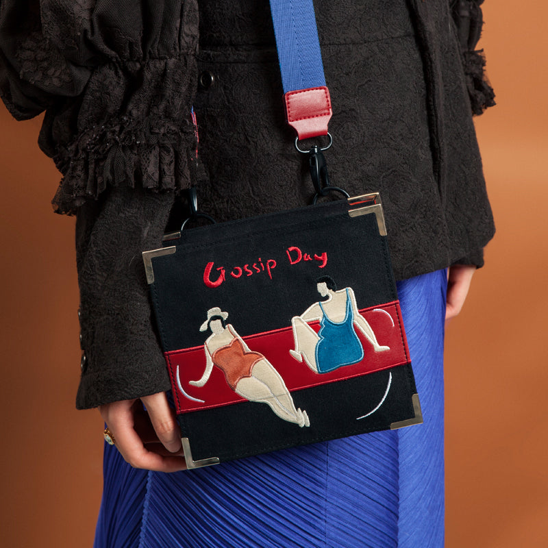 Sarah Express Embroidered Vintage Messenger Bag