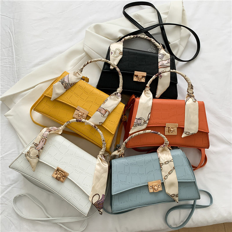 Sarah Express Crocodile Pattern Crossbody Bag with Scarf