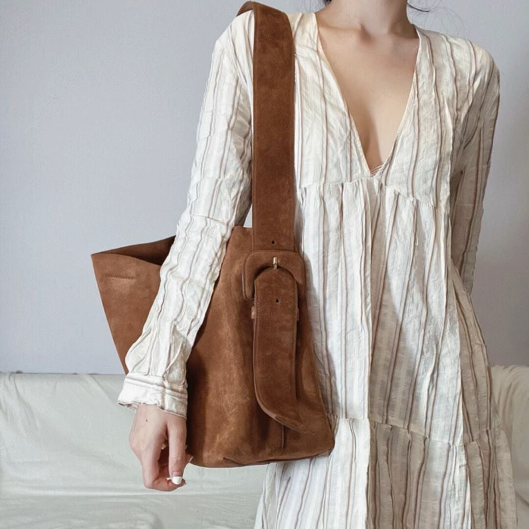 Sarah Express Vintage Leather Commuter Shoulder Bag