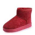 Sarah Express Faux Fur Lined Suede Winter Boots Red