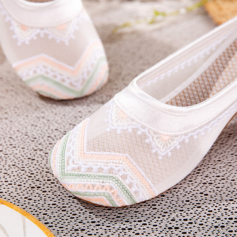 Sarah Express Embroidered Mesh Flat Loafers