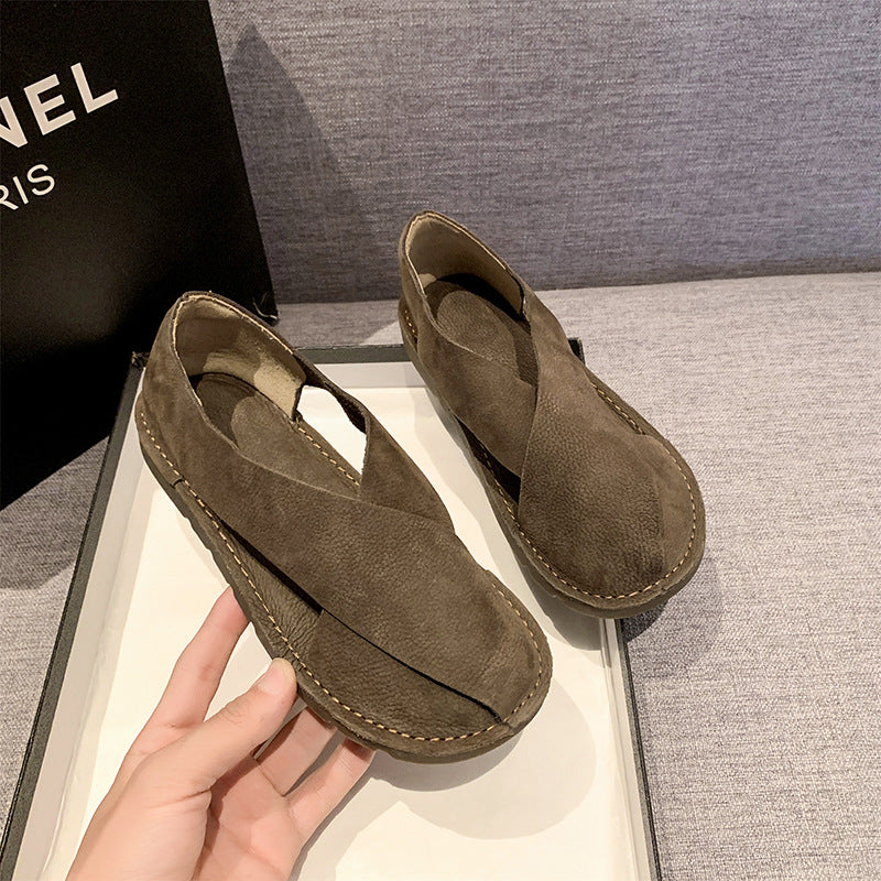 Sarah Express Women's Slip-On Roman Fisherman Sandals Gray