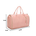 Sarah Express Foldable PU Leather Travel Garment Bag Pink