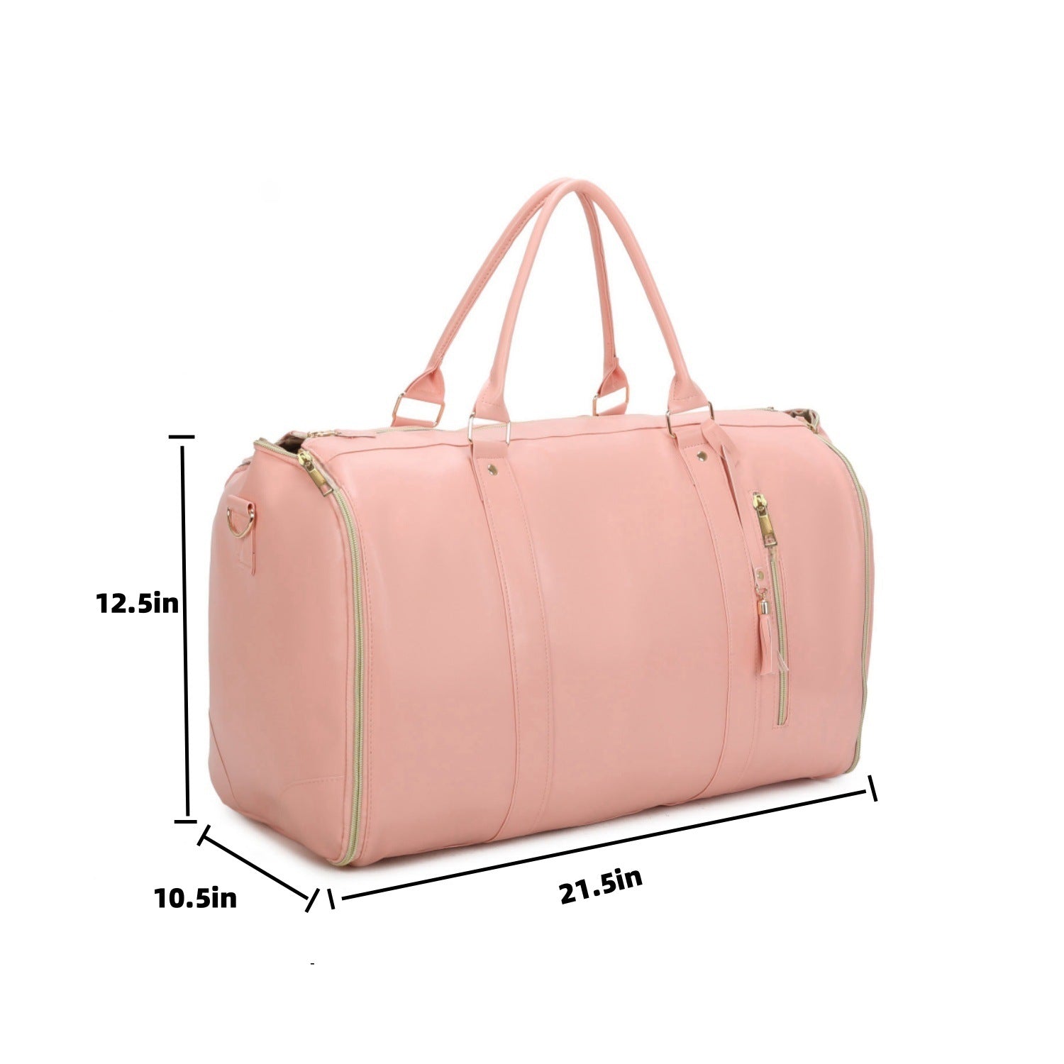 Sarah Express Foldable PU Leather Travel Garment Bag Pink
