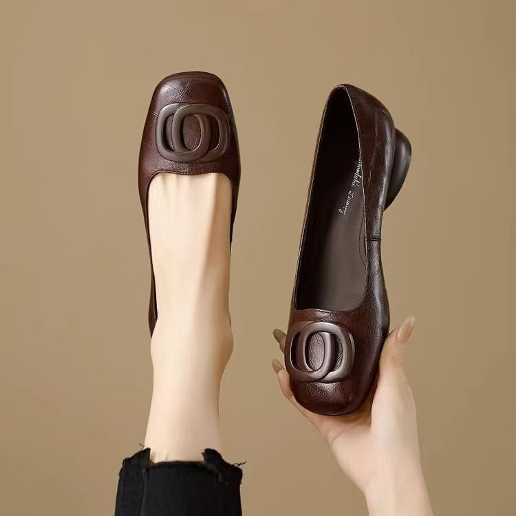 Sarah Express Vintage Round Toe Slip-On Flats