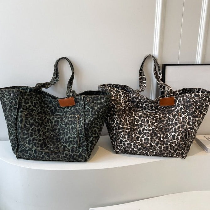 Sarah Express High-Capacity Canvas Bucket Shoulder Tote Bag