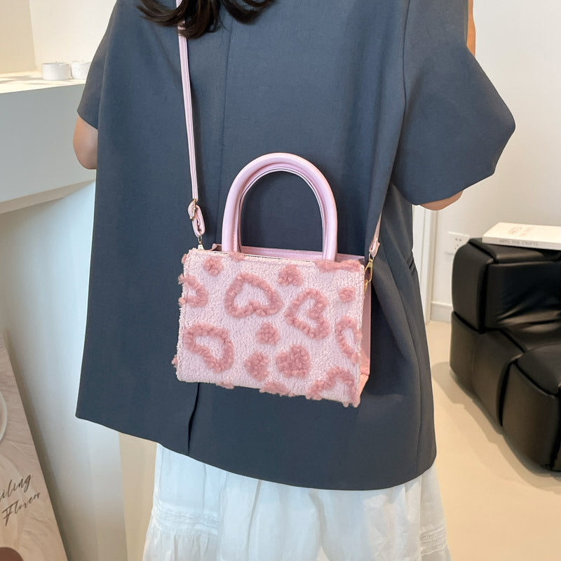 Sarah Express Plush Minimalist Crossbody Handbag