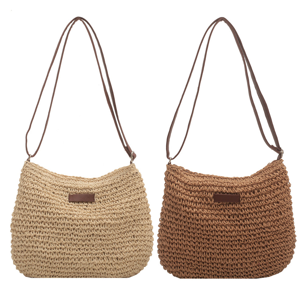 Sarah Express Handwoven Straw Tote Beach Handbag