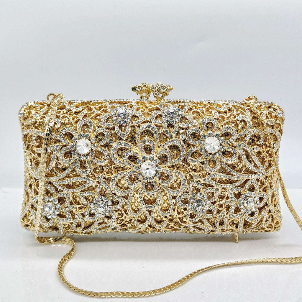 Sarah Express Crystal Rhinestone Evening Clutch Bag