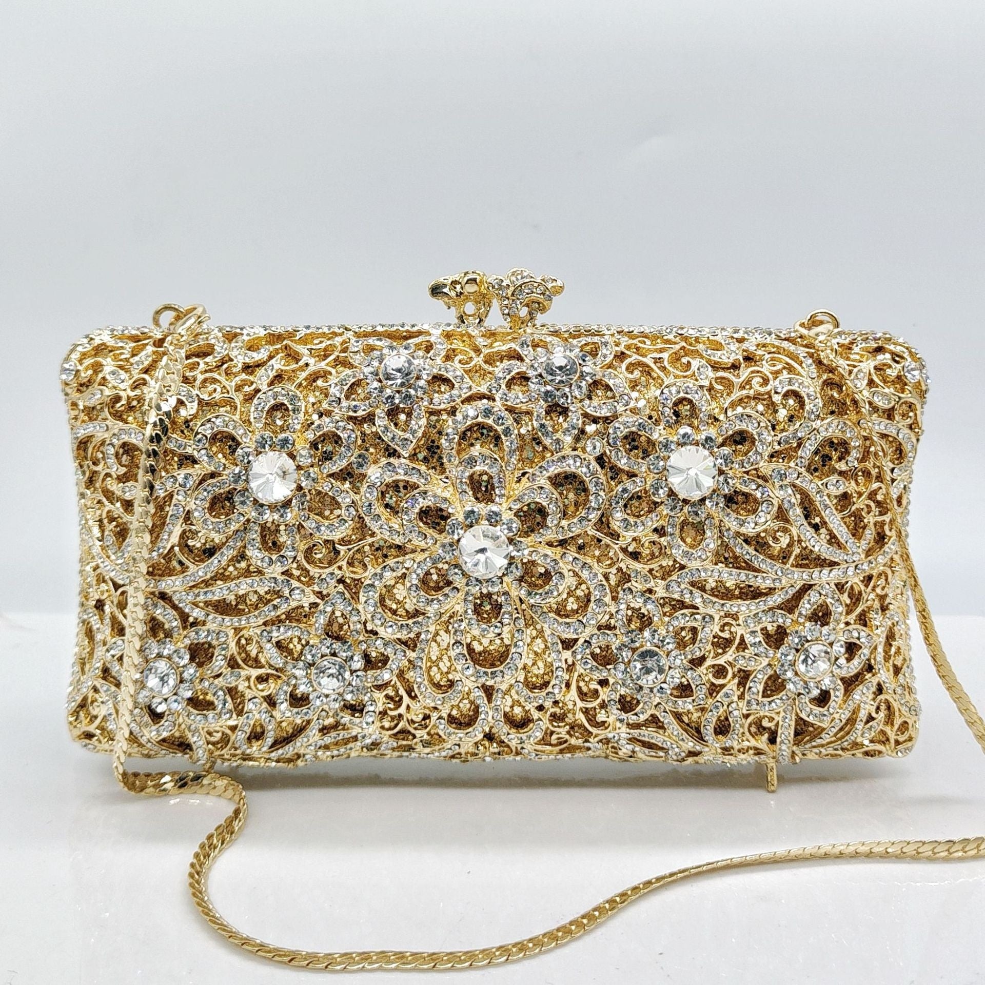 Sarah Express Crystal Rhinestone Evening Clutch Bag