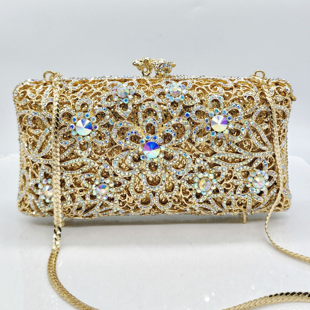 Sarah Express Crystal Rhinestone Evening Clutch Bag