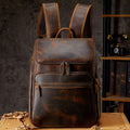 Sarah Express Vintage Cowhide Leather Computer Backpack As Shown In The Figure
